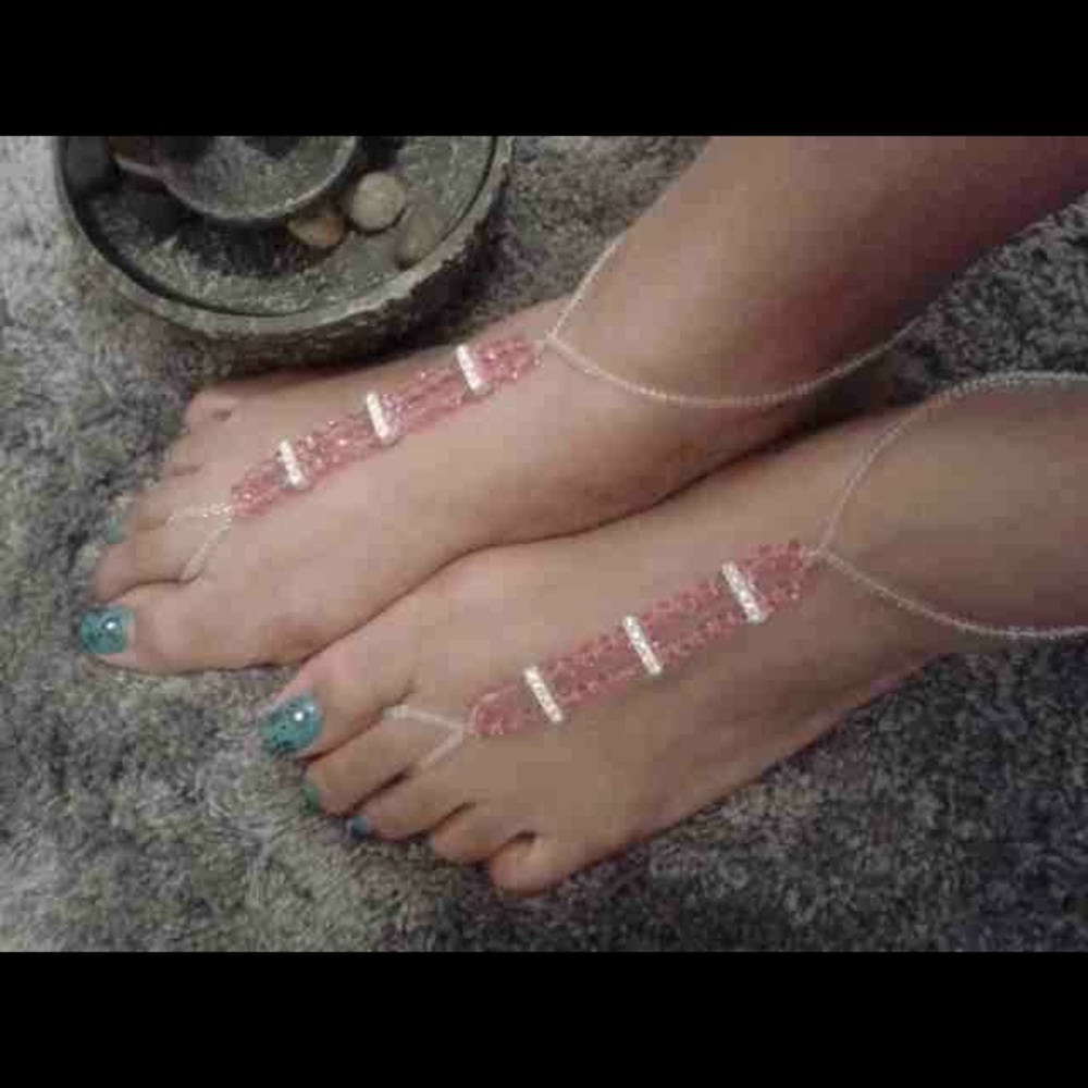 Swarovski Crystal barefoot Sandals